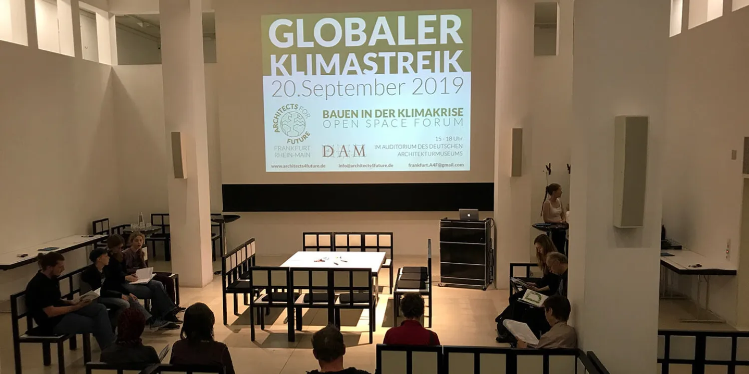 Das Deutsche Architekturmuseum unterstützt Fridays for Future mit Architects for Future – Foto: CSMM – architecture matters