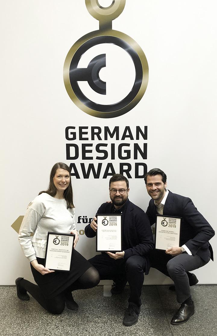 live aus Frankfurt von der German-Design-Awards-Verleihung 2019 – drei Preise für CSMM – architecture matters